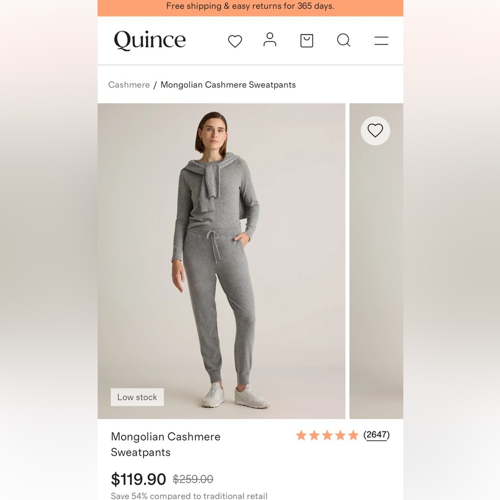 Cashmere joggers